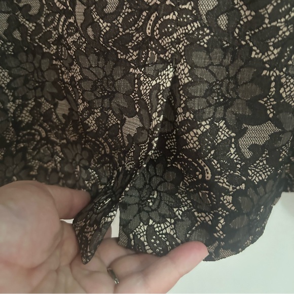 Adrianna Papell size 10 black and gold formal dress w/ flattering waist … - Picture 8 of 11